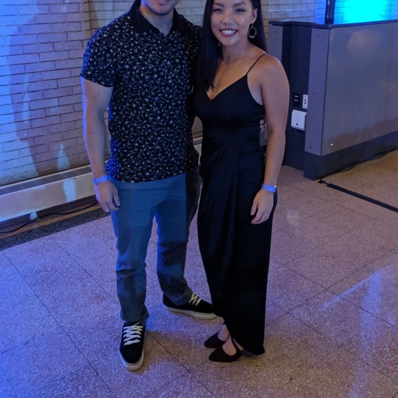 Satin Spaghetti Strap/ Wrap Dress - Picture 2 of 3